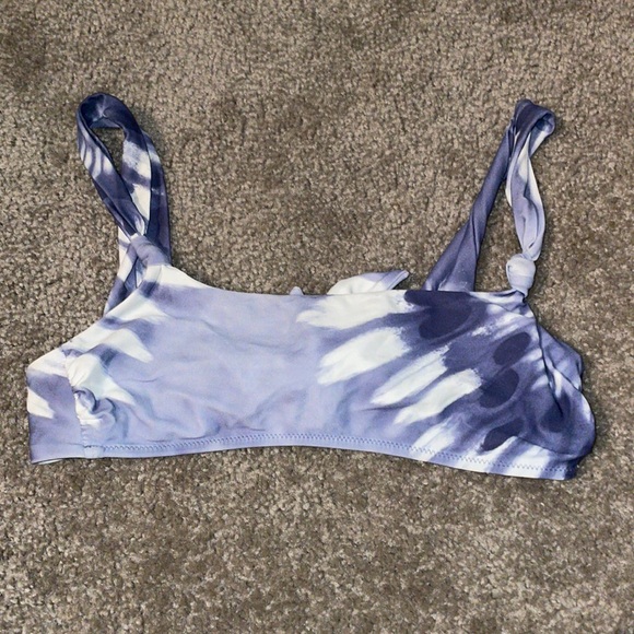 aerie Other - Aerie Blue and White Tie Die Bikini Top